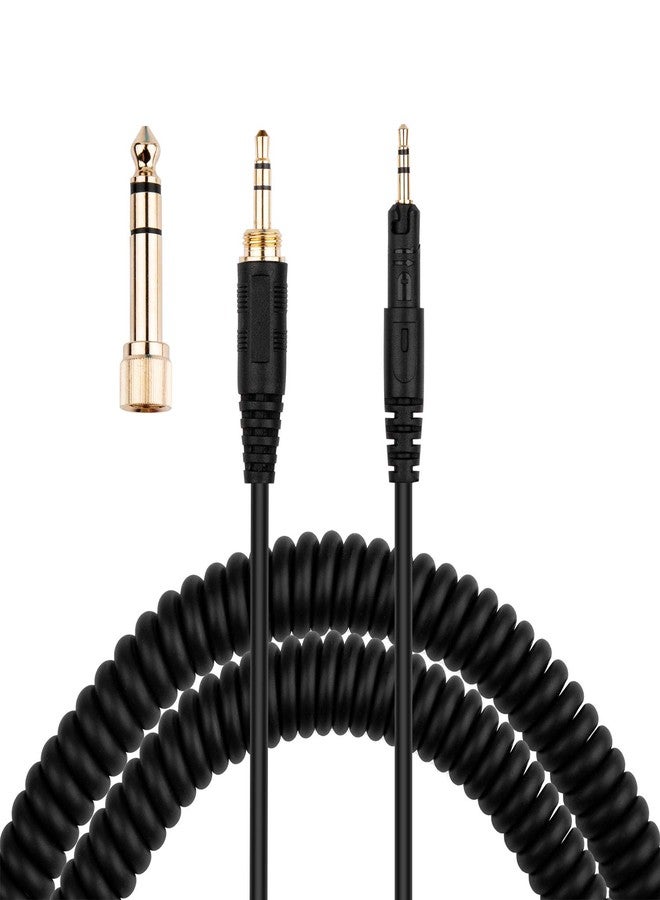 Smays ATH-M50x Cable, Coiled AUX Cord Replacement for Audio-Technica ATH-M40x, ATH-M70x Headphone with 1/4 inch Adapter, 4ft to 10ft - Image 1